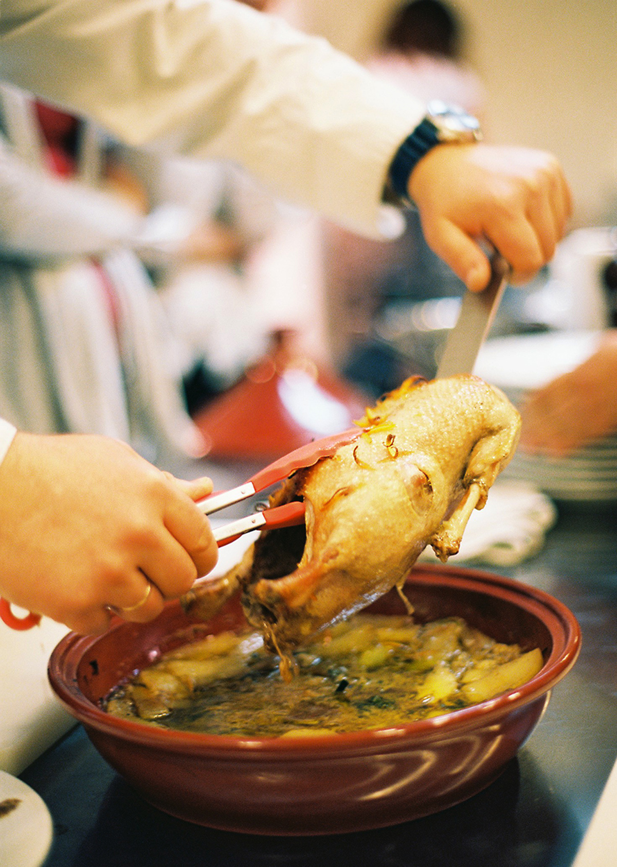 Franco-Moroccan cuisine. How to cook duck tajine with oranges and couscous salad. Сooking school "My Odessa Cuisine".