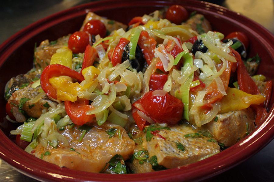 Odessa zander tagine with vegetables. Best food photos and recipes in Maria Kalenska blog