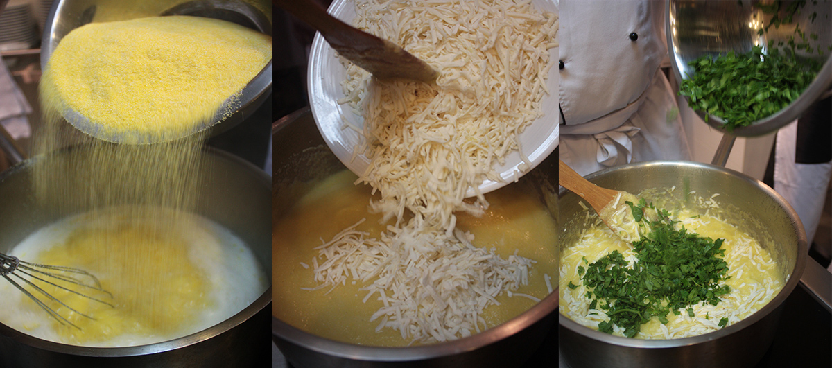 Cheese polenta. Step by step picture recipes in cooking blog.