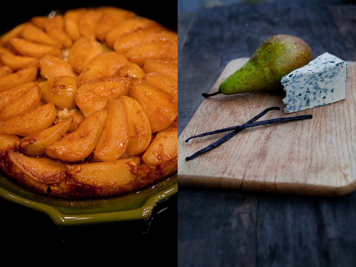 Roquefort and pear tarte Tatin. Step by step picture recipes in cooking blog.