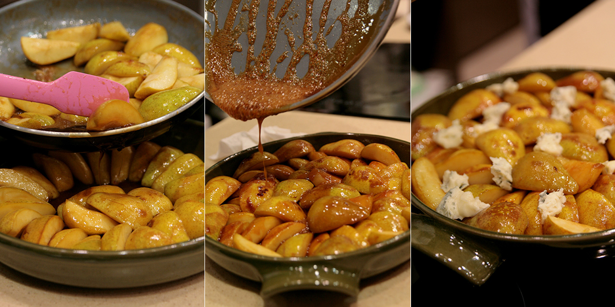 Caramelize pears