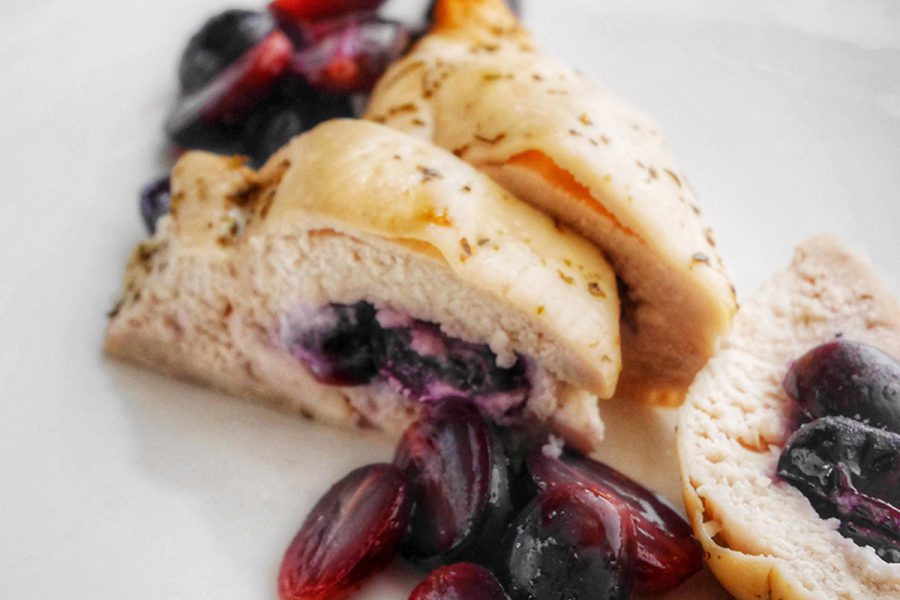 Chicken with goat cheese and grapes by Ivan. Best famous recipes in cooking at home blog