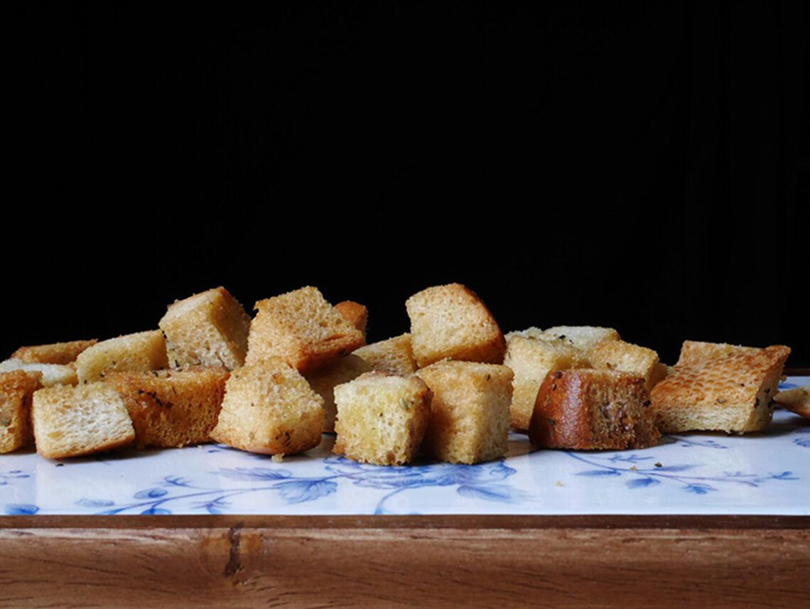 Parmesan croutons by uncle Gosha. Easy food recipes in best food and cooking blog