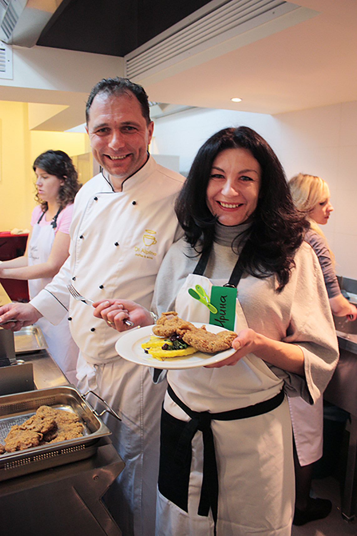 Schnitzel. Course "Culinary Traditions of Northern Italy". Cooking school in Ukraine.