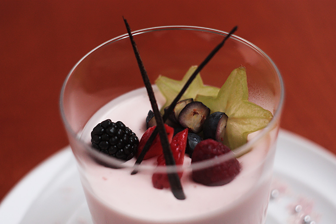 Panna cotta. Lesson in honour to International Women's Day. Cooking school in Ukraine.