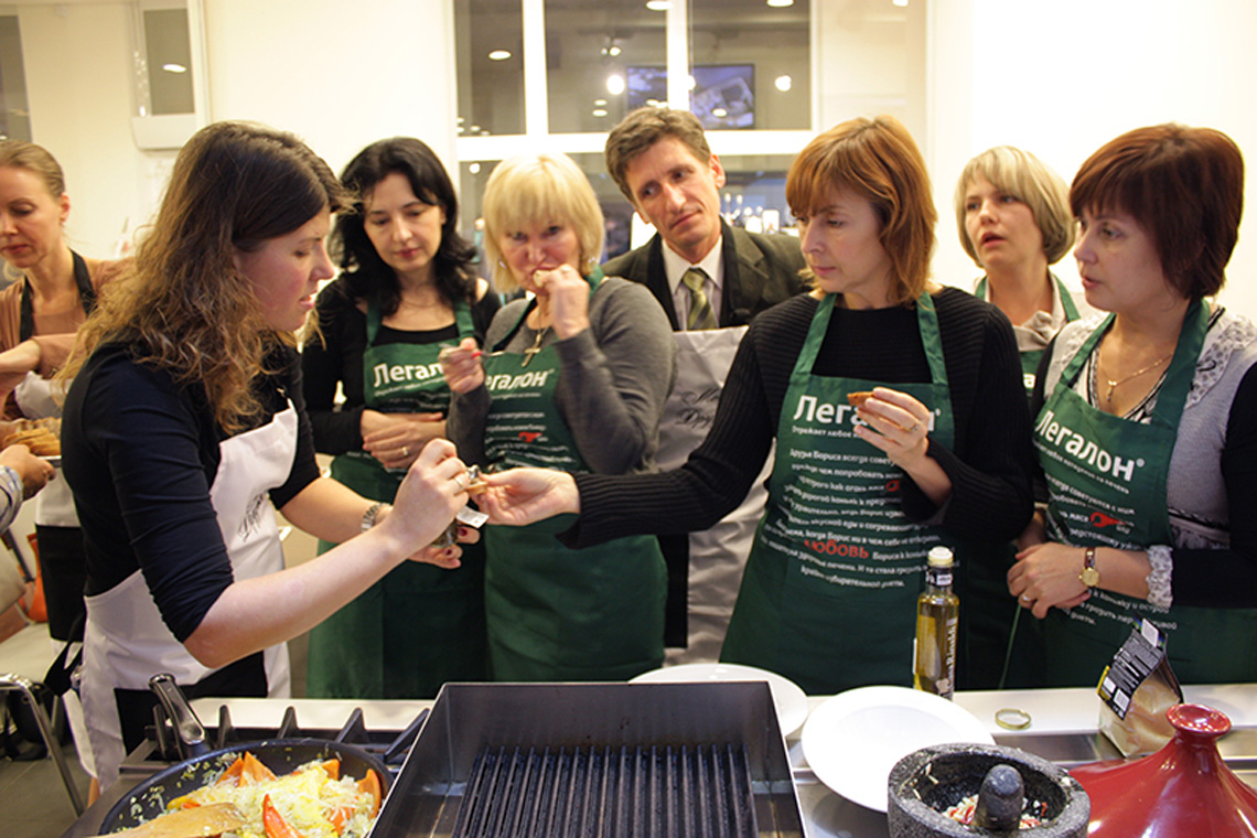 Maria Kalenska. Master class with chef Andrey Gavrilyuk. Сooking school "My Odessa Cuisine".