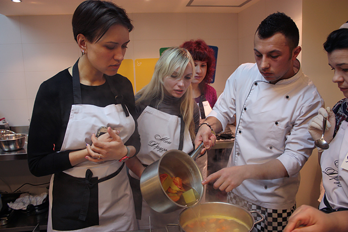 Famous Soups from Three Continents. Cooking school in Ukraine.