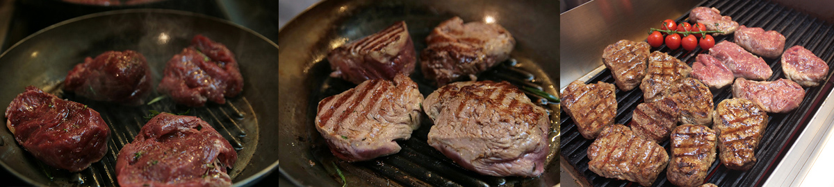 Frying. Veal medallions with cherry sauce. Recipes and tips for easy cooking.