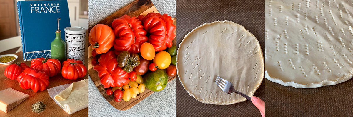Tomato tart. Dough. Best cooking recipes with step-by-step photos.