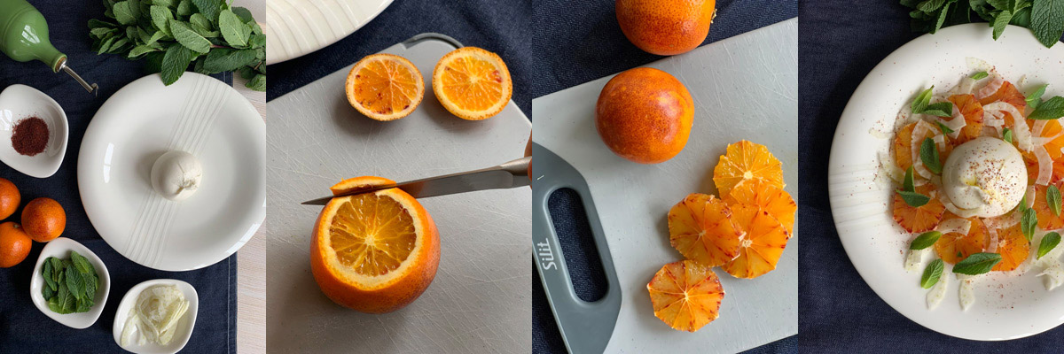 Приготовление салата из бурраты с апельсинами на сайте кулинарии фуд-блогера Марии Каленской